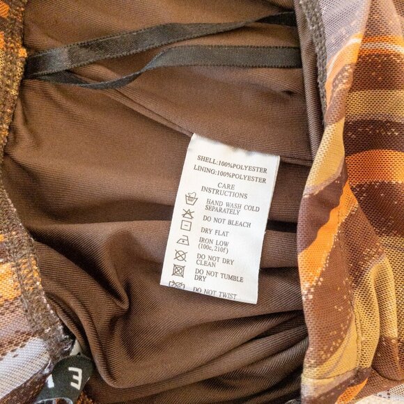 Motel Retro Swirl Print Mesh Flare Pants XXS 70s Style Festival Boho - Picture 4 of 5